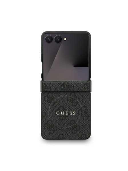 Guess Guess PU Leather 4G Colored Ring Magnetic Zadní Kryt pro Samsung Galaxy Z Flip 7 Black