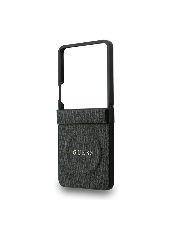 Guess Guess PU Leather 4G Colored Ring Magnetic Zadní Kryt pro Samsung Galaxy Z Flip 7 Black