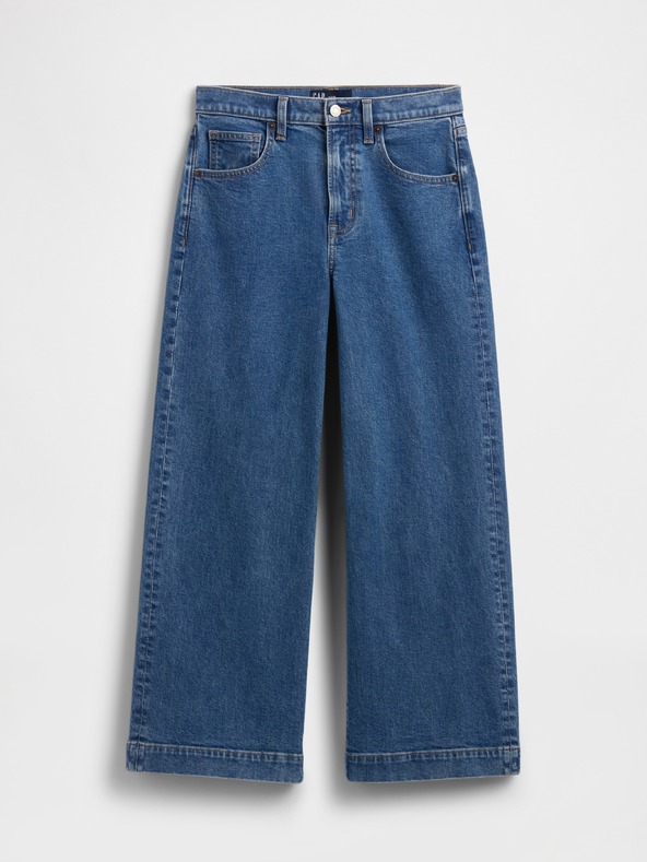 GAP Džíny High Rise Wide-Leg Crop GAP