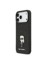Karl Lagerfeld Karl Lagerfeld Fixed Glitter Metal Ikonik Zadní Kryt pro iPhone 17 Pro Max Black