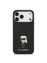 Karl Lagerfeld Karl Lagerfeld Fixed Glitter Metal Ikonik Zadní Kryt pro iPhone 17 Pro Max Black