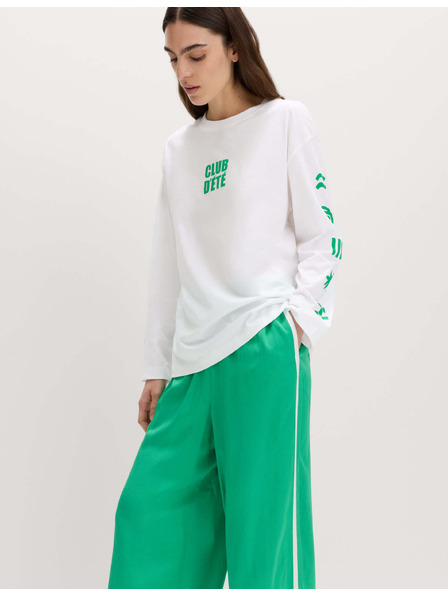 Marks & Spencer Oversized tričko s grafikou z čisté bavlny Marks & Spencer bílá