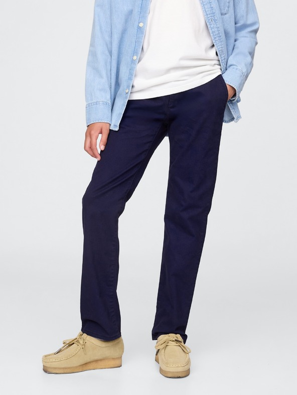 GAP Dětské khaki kalhoty straight stretch GAP