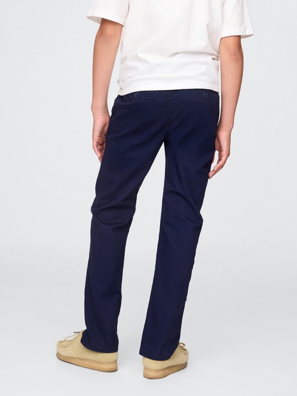 GAP Dětské khaki kalhoty straight stretch GAP