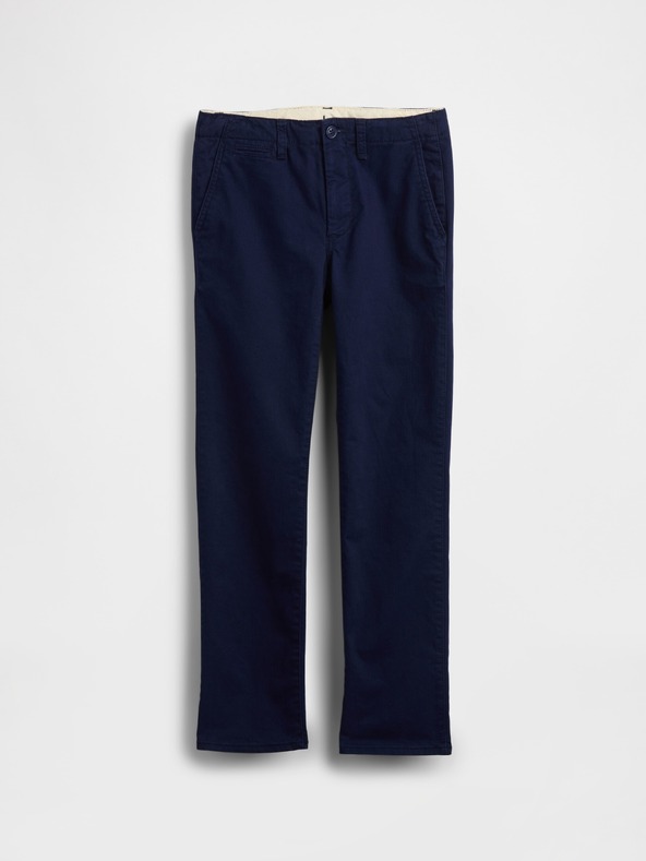 GAP Dětské khaki kalhoty straight stretch GAP