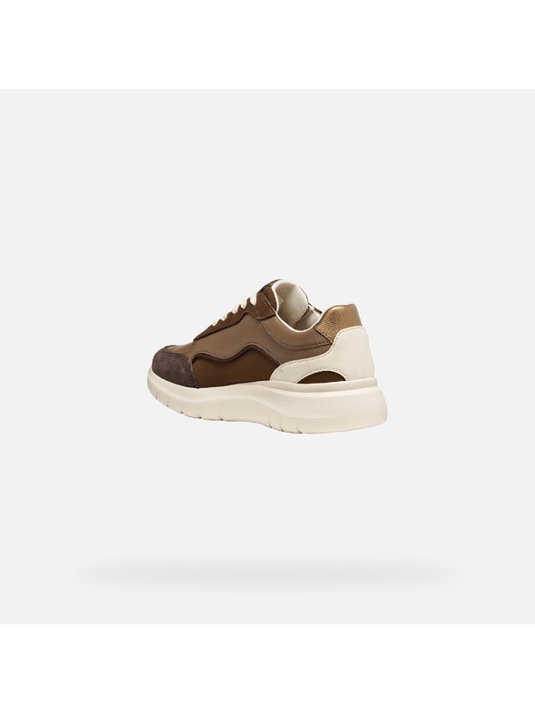 Geox Tmavě hnědé dámské tenisky Geox Plummery