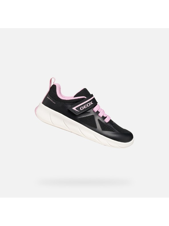 Geox Černé dívčí tenisky Geox Foot-run