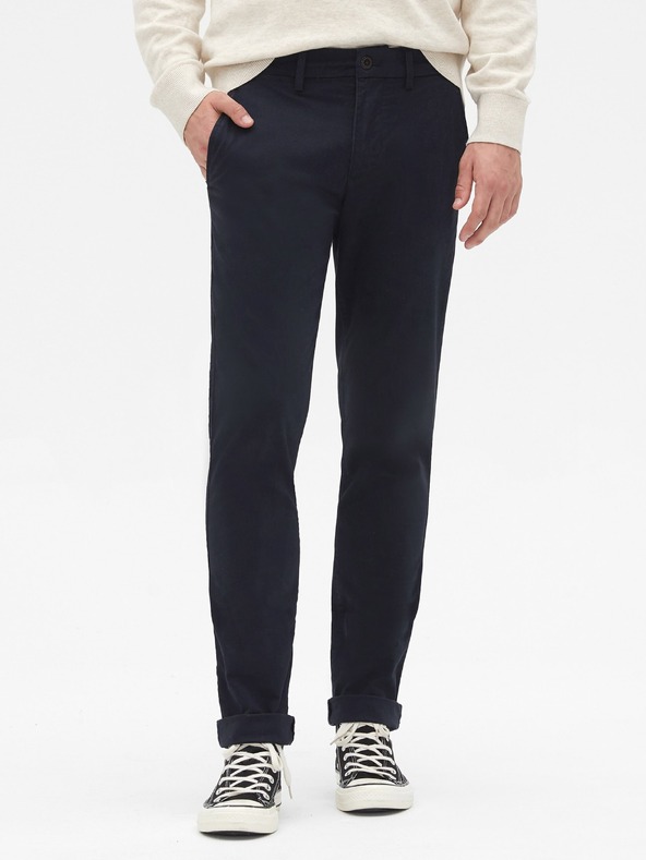 GAP Kalhoty essential khaki skinny fit GapFlex GAP