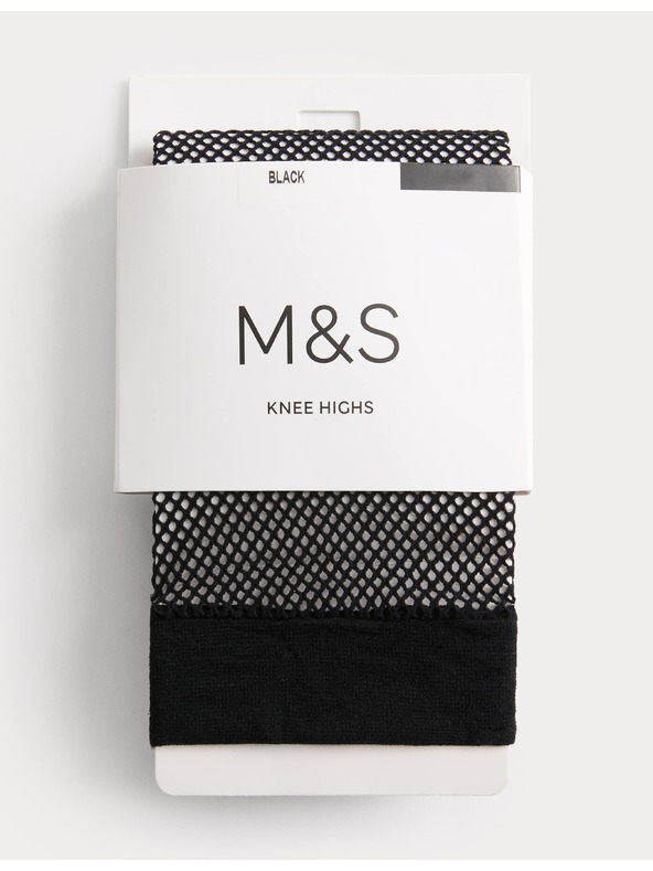Marks & Spencer Síťované punčochy ke kolenům Marks & Spencer černá