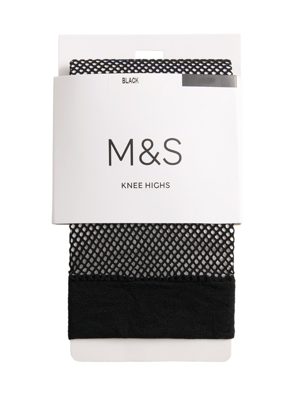 Marks & Spencer Síťované punčochy ke kolenům Marks & Spencer černá