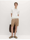 Marks & Spencer Chino šortky, ze směsi lnu Marks & Spencer hnědá