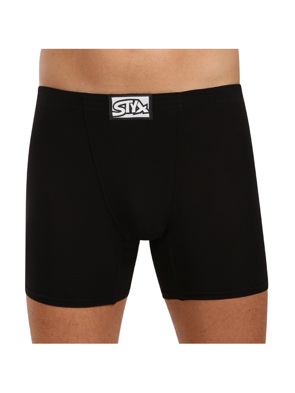 Styx Pánské boxerky Styx long klasická guma černé