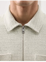Marks & Spencer Kárované sako na zip s texturou, ze směsi bavlny Marks & Spencer béžová