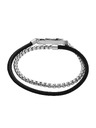 Diesel Unisex náramek Diesel D Logo ocel a kůže DX1472040