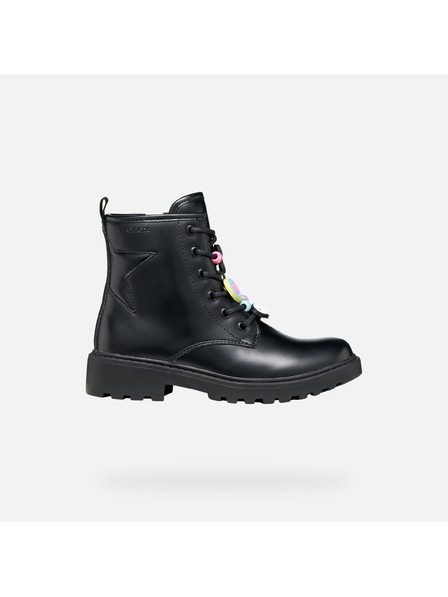 Geox Černá dívčí kotníková obuv Geox Casey