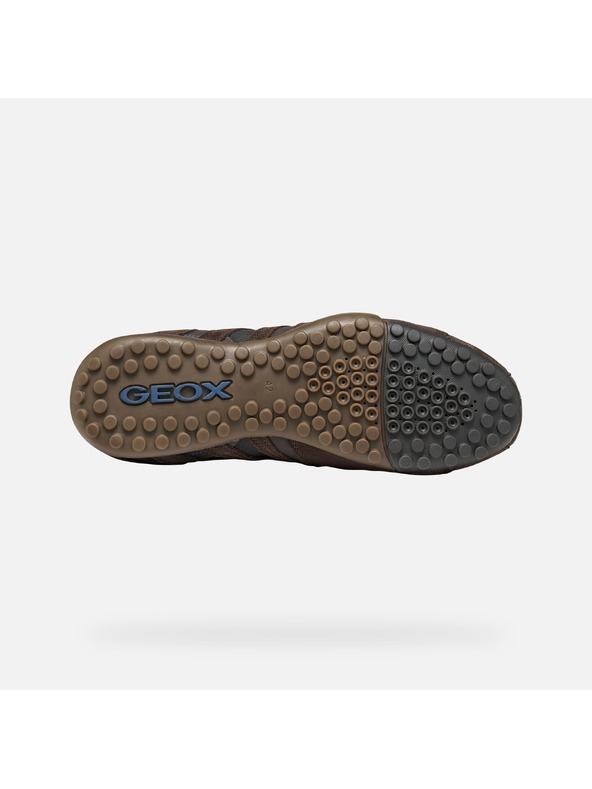 Geox Tmavě hnědé pánské tenisky Geox Snake