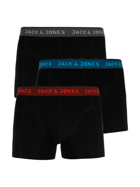Jack & Jones Sada tří černých boxerek Jack & Jones