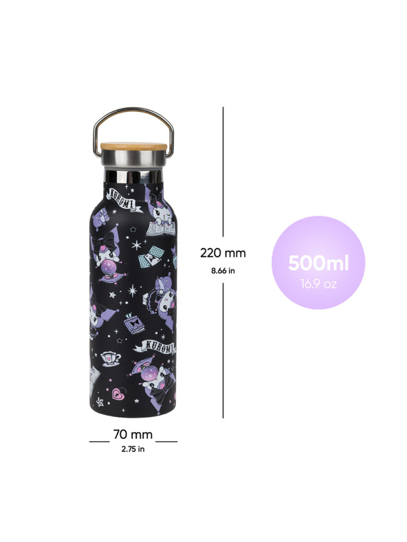 BAAGL  BAAGL Termoláhev s bambusovým víčkem Kuromi Fortune Dream, 500 ml