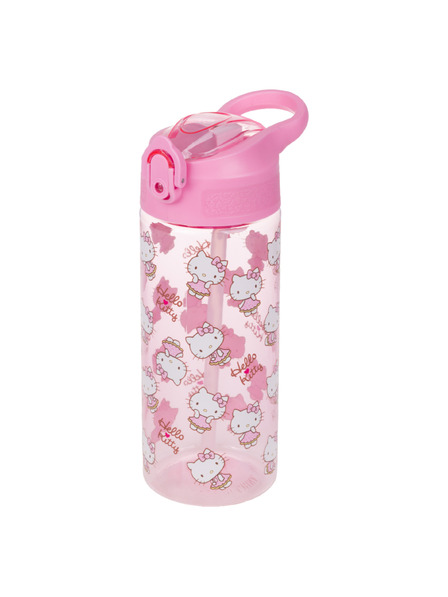 BAAGL  BAAGL Tritanová láhev na pití s brčkem Hello Kitty Sweet Leopard, 500 ml