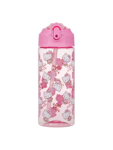 BAAGL  BAAGL Tritanová láhev na pití s brčkem Hello Kitty Sweet Leopard, 500 ml