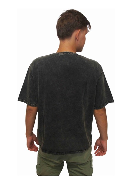 Meatfly Meatfly unisex tričko Big Shock Krajdos Black Acid Wash