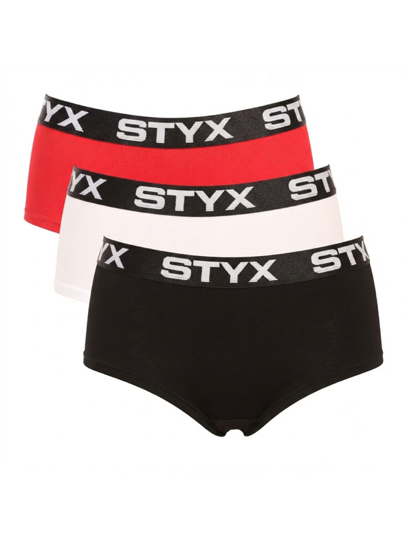 Styx Sada tří - dámské kalhotky Styx s nohavičkou vícebarevné