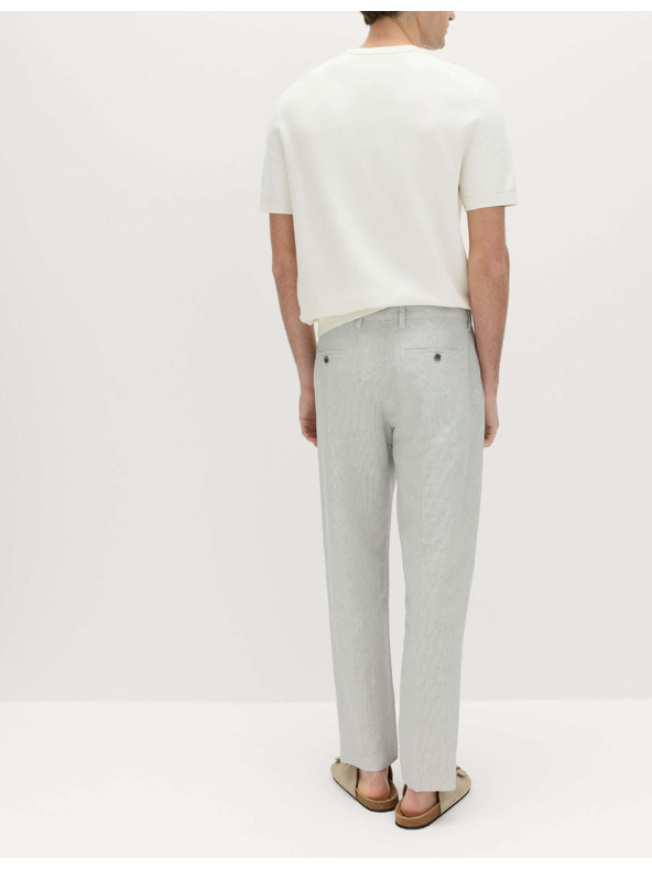 Marks & Spencer Chino kalhoty ze směsi lnu, normální střih Marks & Spencer šedá