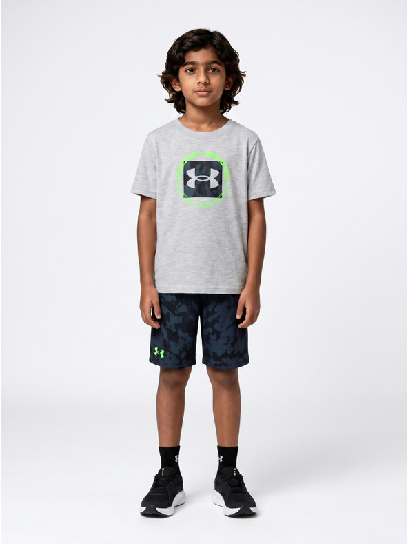 Under Armour Chlapecký set Under Armour UA PRINTED SS SHORT SET-GRY