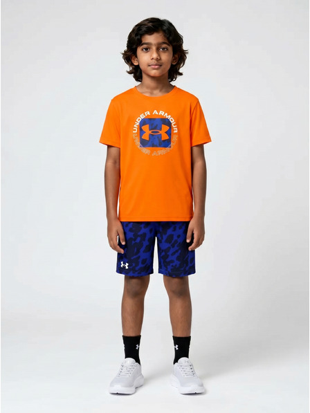 Under Armour Chlapecký set Under Armour UA TECH PRINTED SS SHORT SET-ORG