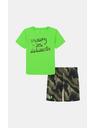 Under Armour Chlapecký set Under Armour UA TECH PRINTED SS SHORT SET-GRN