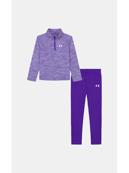 Under Armour Dívčí set Under Armour UA 1/4 ZIP LEGGING SET-BLU