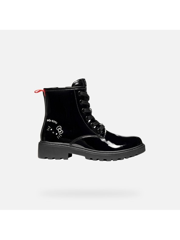 Geox Černá dívčí kotníková obuv Geox Casey