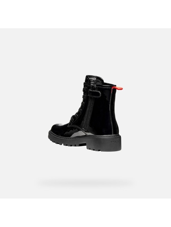Geox Černá dívčí kotníková obuv Geox Casey