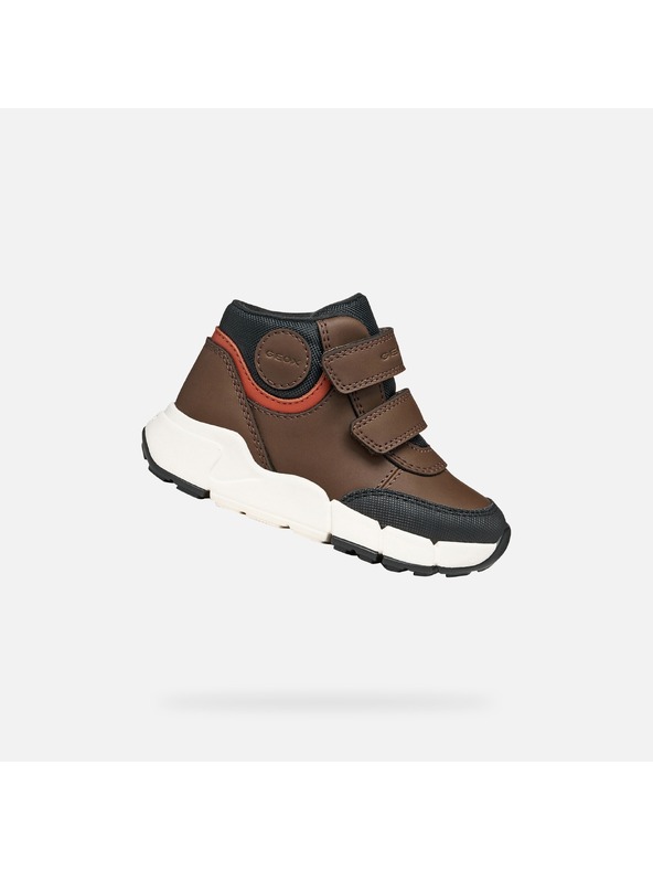 Geox Tmavě hnědá chlapecká kotníková obuv Geox Flexyper Mini