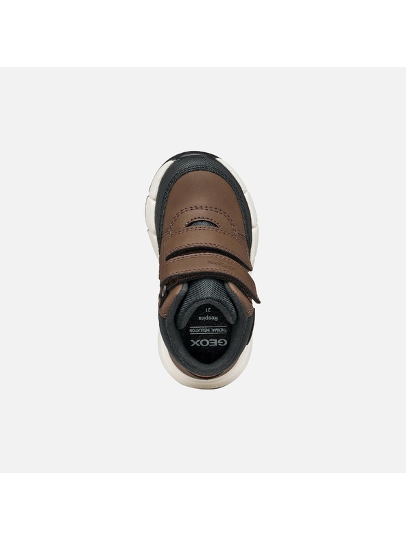 Geox Tmavě hnědá chlapecká kotníková obuv Geox Flexyper Mini