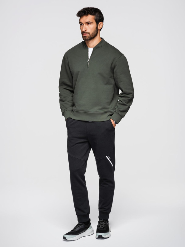 Ombre Clothing Pánské tepláky joggers - černé V2 OM-PASK-0280 Ombre Clothing