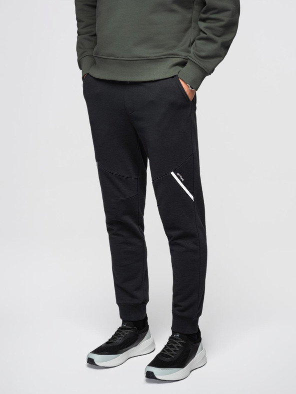 Ombre Clothing Pánské tepláky joggers - černé V2 OM-PASK-0280 Ombre Clothing