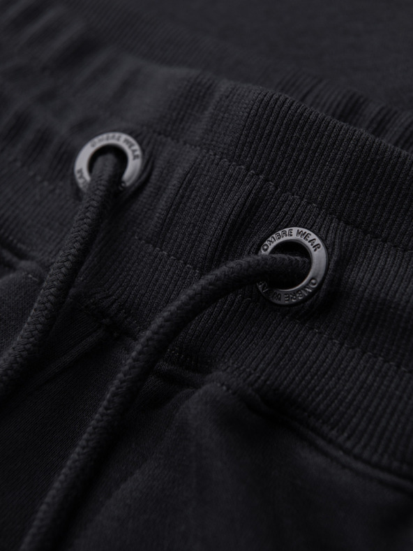 Ombre Clothing Pánské tepláky joggers - černé V2 OM-PASK-0280 Ombre Clothing