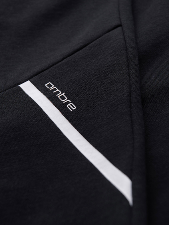 Ombre Clothing Pánské tepláky joggers - černé V2 OM-PASK-0280 Ombre Clothing