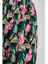 Moodo Zelené květované culottes kalhoty