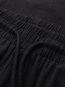 Ombre Clothing Lehké pánské strukturované bavlněné kalhoty – černé V2 OM-PACP-0312 Ombre Clothing