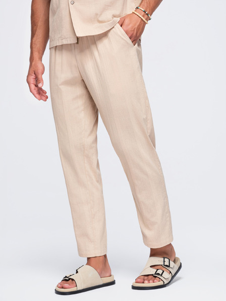 Ombre Clothing Kalhoty OM-PACP-0312 – kávové Ombre Clothing
