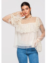 Edoti Dámská halenka LARICA OW-TS-E0009 - ecru barva Larica