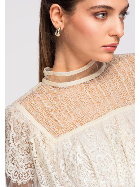 Edoti Dámská halenka LARICA OW-TS-E0009 - ecru barva Larica