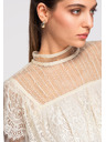 Edoti Dámská halenka LARICA OW-TS-E0009 - ecru barva Larica