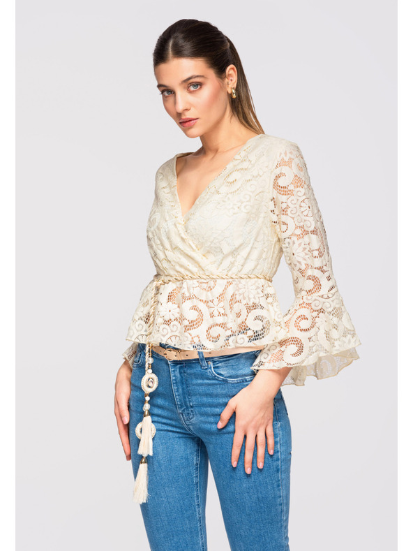 Edoti Dámská halenka OW-TS-E0021 - béžová Larica