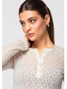 Edoti Dámská halenka LARICA OW-TS-E0013 - ecru barva Larica