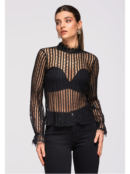 Edoti Dámská halenka LARICA OW-TS-E0014 - černá Larica