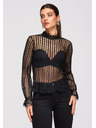 Edoti Dámská halenka LARICA OW-TS-E0014 - černá Larica