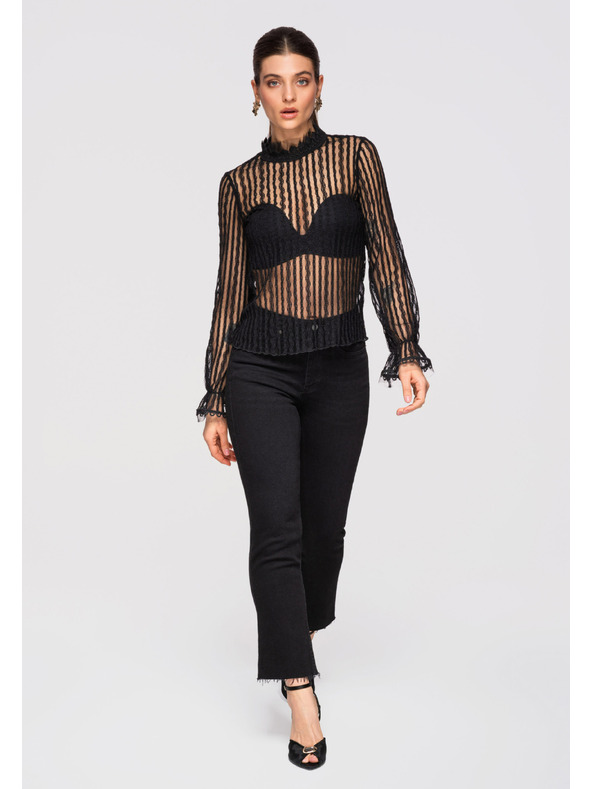 Edoti Dámská halenka LARICA OW-TS-E0014 - černá Larica